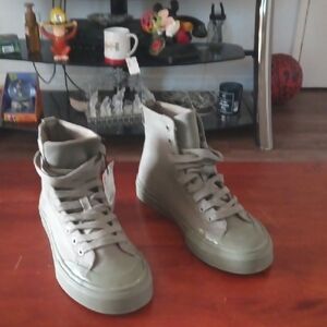 Zara High Top Green Olive Color Size 41 New